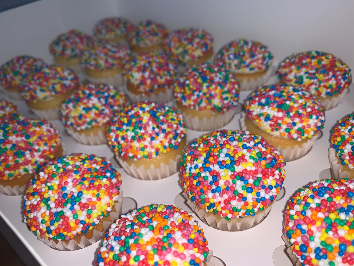 Sprinkle Mini Cupcakes