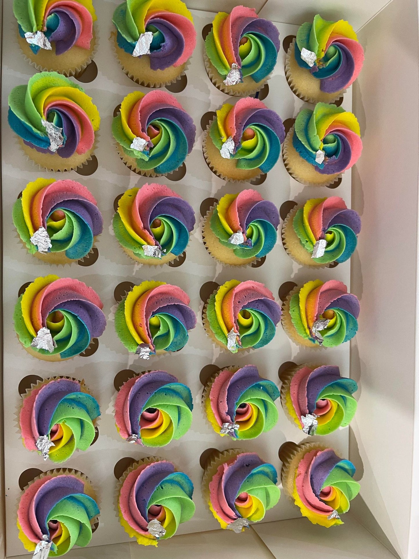 Rainbow Mini Cupcakes