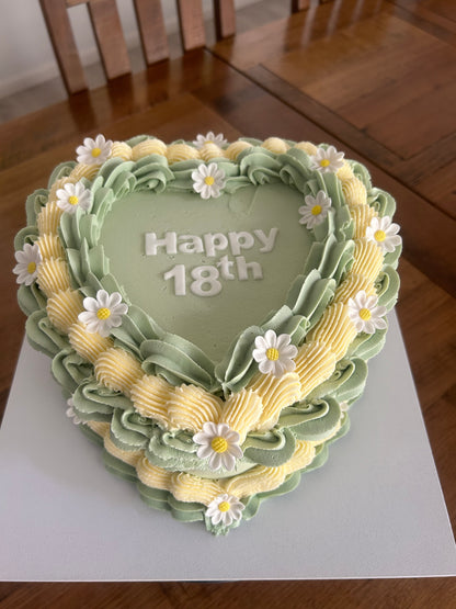 Vintage Heart Cake